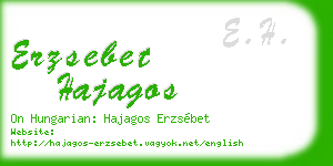 erzsebet hajagos business card